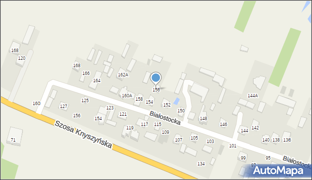 Fasty, Białostocka, 156, mapa Fasty