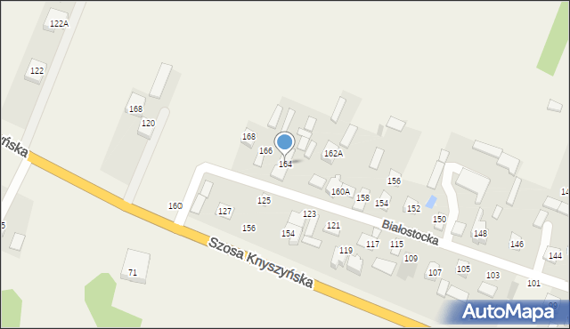 Fasty, Białostocka, 164, mapa Fasty