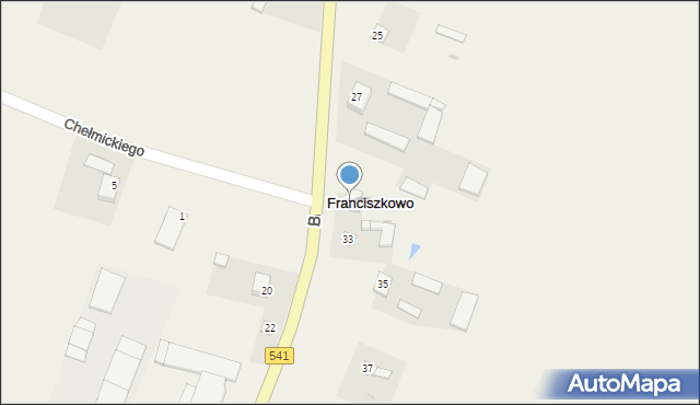 Franciszkowo, Bieżuńska, 31, mapa Franciszkowo