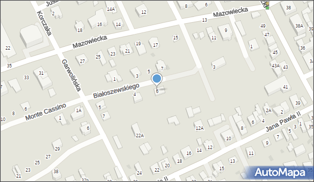 Garwolin, Białoszewskiego Mirona, 6, mapa Garwolin