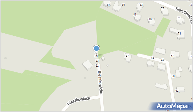 Gdańsk, Bieszkowicka, 25, mapa Gdańska