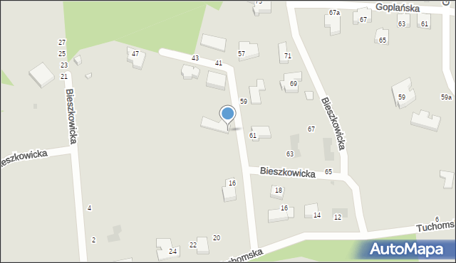 Gdańsk, Bieszkowicka, 39, mapa Gdańska