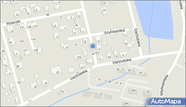 Gdańsk, Bieszczadzka, 1a, mapa Gdańska