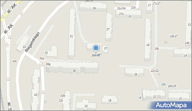 Gdańsk, Biegańskiego Władysława, 39b/46, mapa Gdańska
