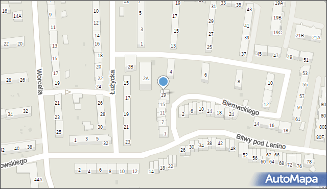 Gdańsk, Biernackiego Edmunda, 19, mapa Gdańska