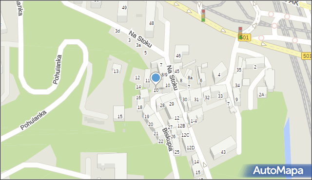 Gdańsk, Biskupia, 10, mapa Gdańska