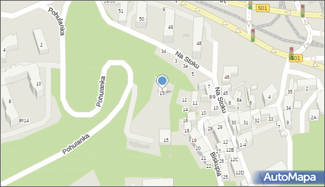 Gdańsk, Biskupia, 13, mapa Gdańska