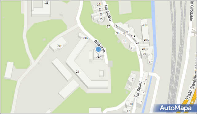 Gdańsk, Biskupia, 24A, mapa Gdańska