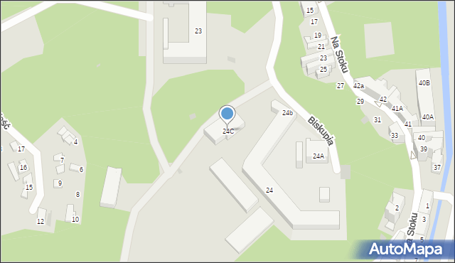 Gdańsk, Biskupia, 24C, mapa Gdańska