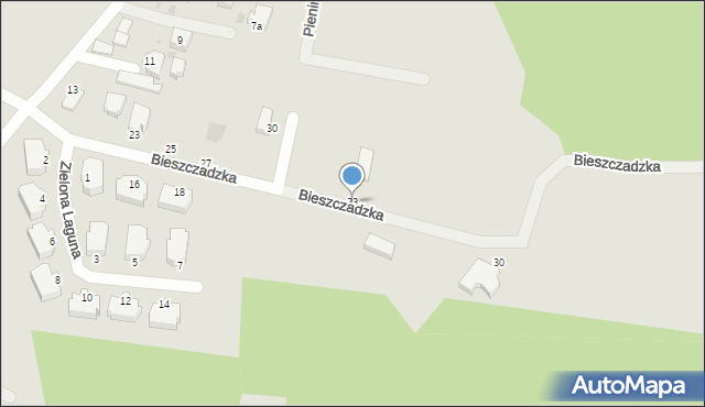 Gdynia, Bieszczadzka, 33, mapa Gdyni