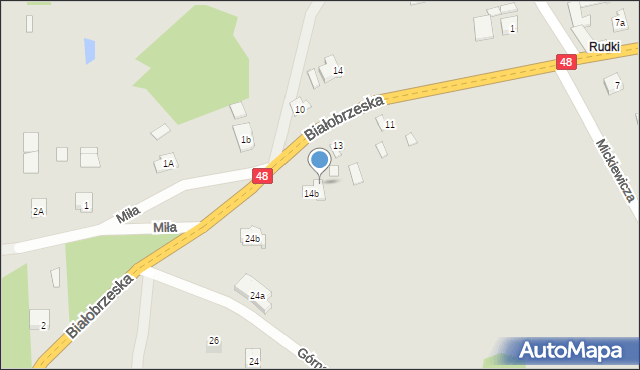 Głowaczów, Białobrzeska, 15, mapa Głowaczów