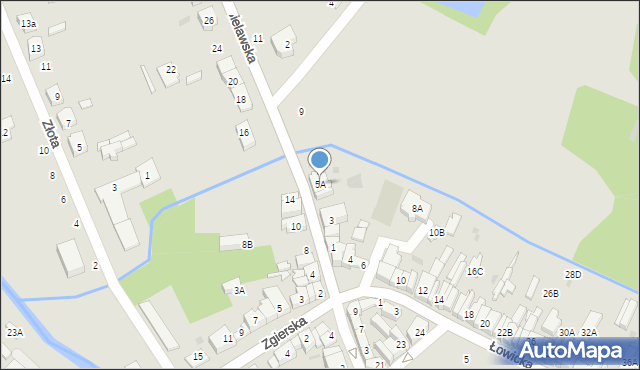 Głowno, Bielawska, 5A, mapa Głowno