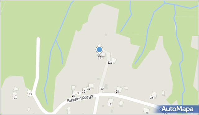 Gorlice, Biechońskiego Wojciecha, 32, mapa Gorlic