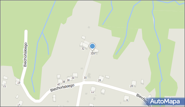 Gorlice, Biechońskiego Wojciecha, 32b, mapa Gorlic