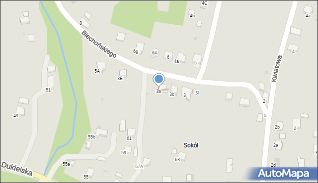 Gorlice, Biechońskiego Wojciecha, 3a, mapa Gorlic