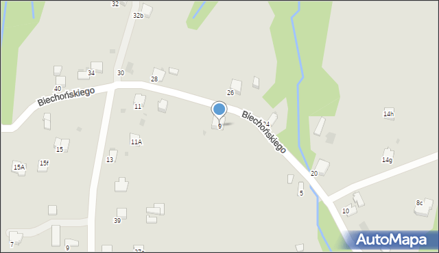Gorlice, Biechońskiego Wojciecha, 9, mapa Gorlic