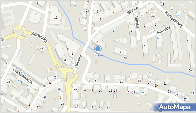 Gorlice, Biecka, 2, mapa Gorlic