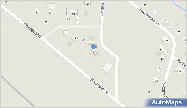 Gorzów Wielkopolski, Bindera Leona, ks., 10, mapa Gorzów Wielkopolski