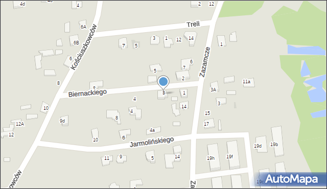 Gostynin, Biernackiego Stanisława, 6, mapa Gostynin