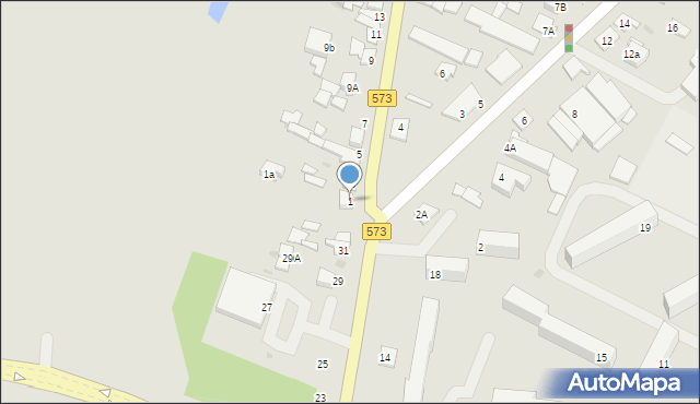 Gostynin, Bierzewicka, 1, mapa Gostynin