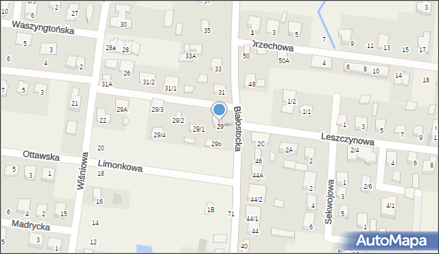 Grabówka, Białostocka, 29, mapa Grabówka