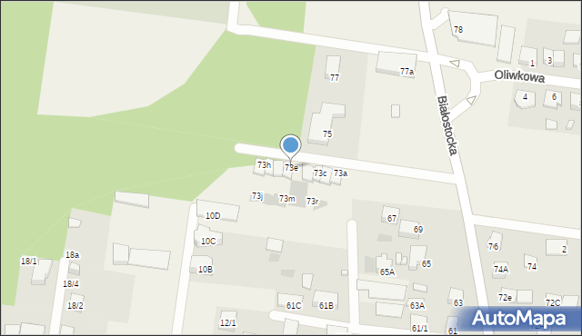 Grabówka, Białostocka, 73e, mapa Grabówka