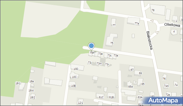 Grabówka, Białostocka, 73h, mapa Grabówka