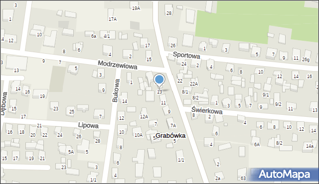 Grabówka, Białostocka, 13, mapa Grabówka