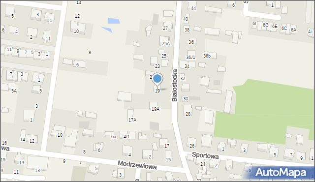 Grabówka, Białostocka, 19, mapa Grabówka