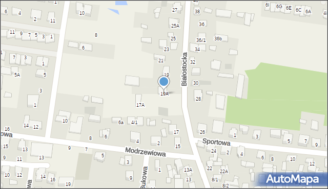 Grabówka, Białostocka, 19A, mapa Grabówka