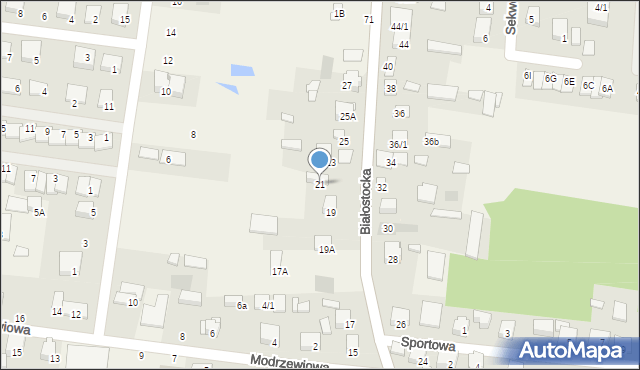 Grabówka, Białostocka, 21, mapa Grabówka