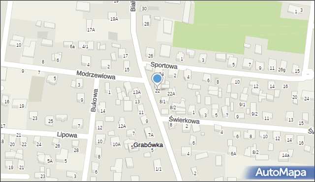 Grabówka, Białostocka, 22, mapa Grabówka