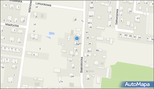 Grabówka, Białostocka, 25A, mapa Grabówka