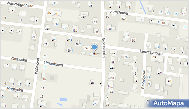 Grabówka, Białostocka, 29b, mapa Grabówka