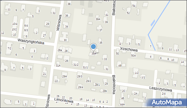 Grabówka, Białostocka, 33A, mapa Grabówka