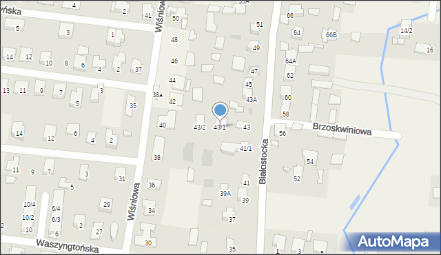 Grabówka, Białostocka, 43/1, mapa Grabówka