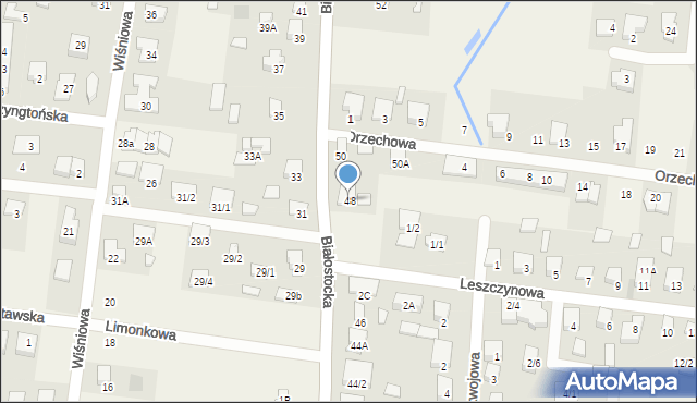 Grabówka, Białostocka, 48, mapa Grabówka