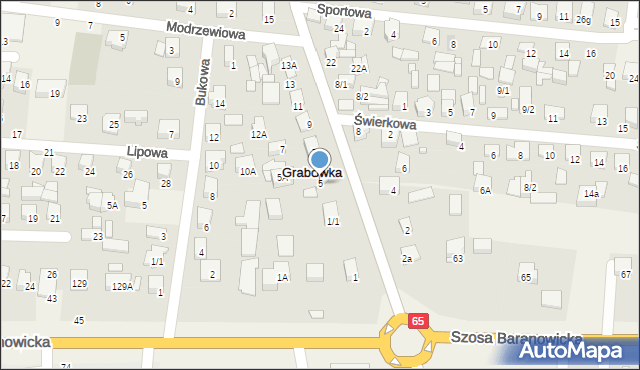 Grabówka, Białostocka, 5, mapa Grabówka