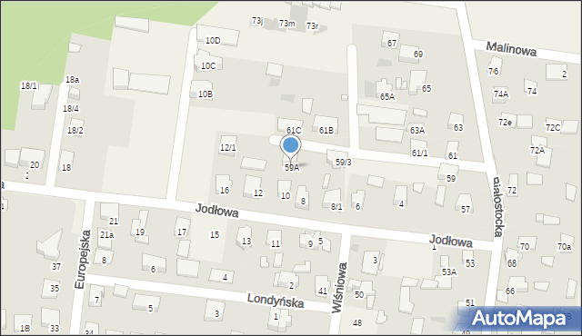 Grabówka, Białostocka, 59A, mapa Grabówka