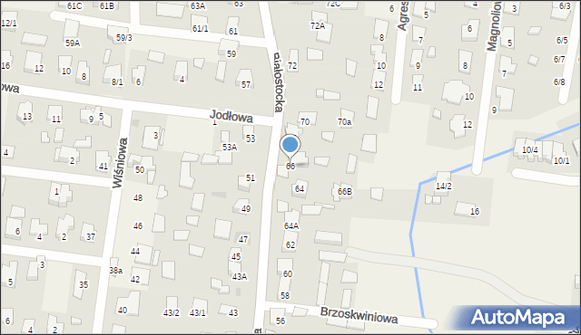 Grabówka, Białostocka, 66, mapa Grabówka