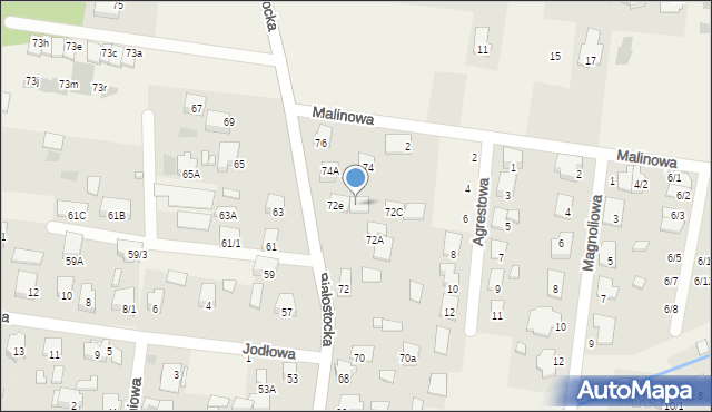 Grabówka, Białostocka, 72f, mapa Grabówka