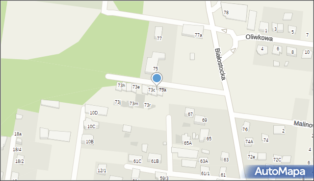Grabówka, Białostocka, 73b, mapa Grabówka
