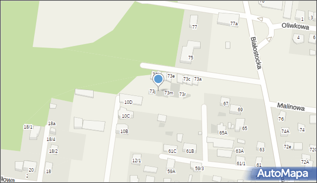 Grabówka, Białostocka, 73k, mapa Grabówka