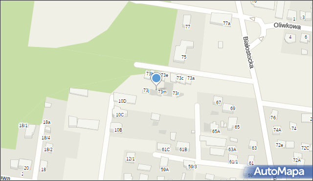 Grabówka, Białostocka, 73l, mapa Grabówka
