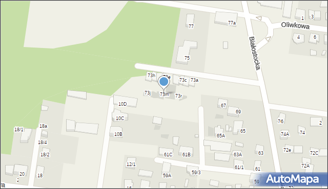 Grabówka, Białostocka, 73m, mapa Grabówka