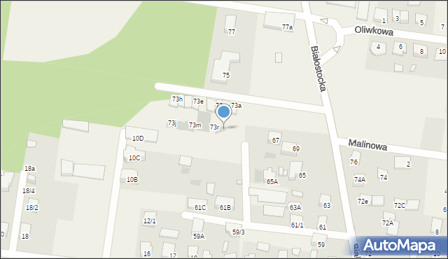 Grabówka, Białostocka, 73s, mapa Grabówka