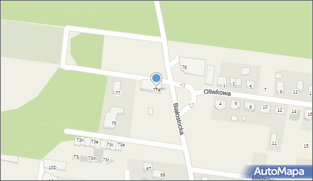 Grabówka, Białostocka, 77a, mapa Grabówka