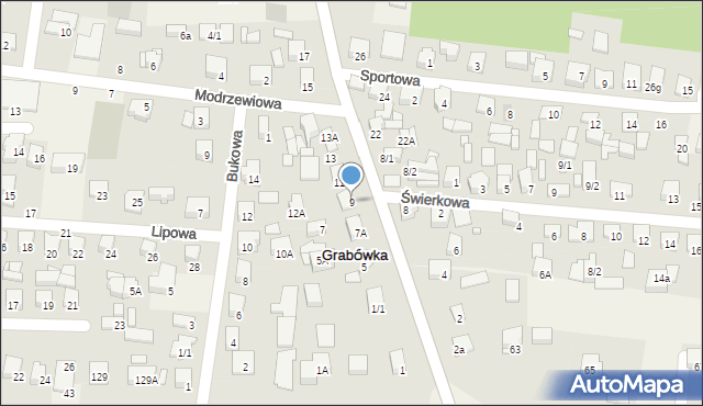 Grabówka, Białostocka, 9, mapa Grabówka