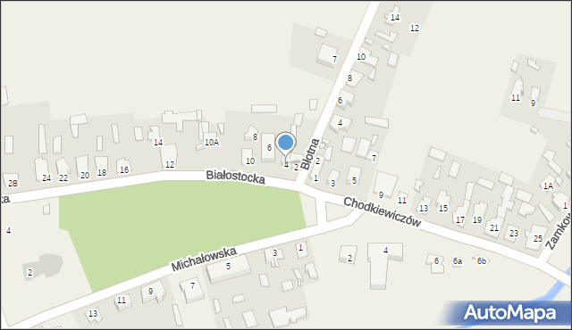 Gródek, Białostocka, 4, mapa Gródek