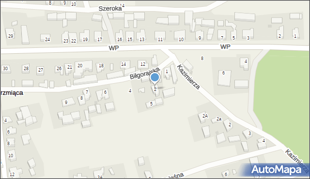 Grzmiąca, Biłgorajska, 2, mapa Grzmiąca